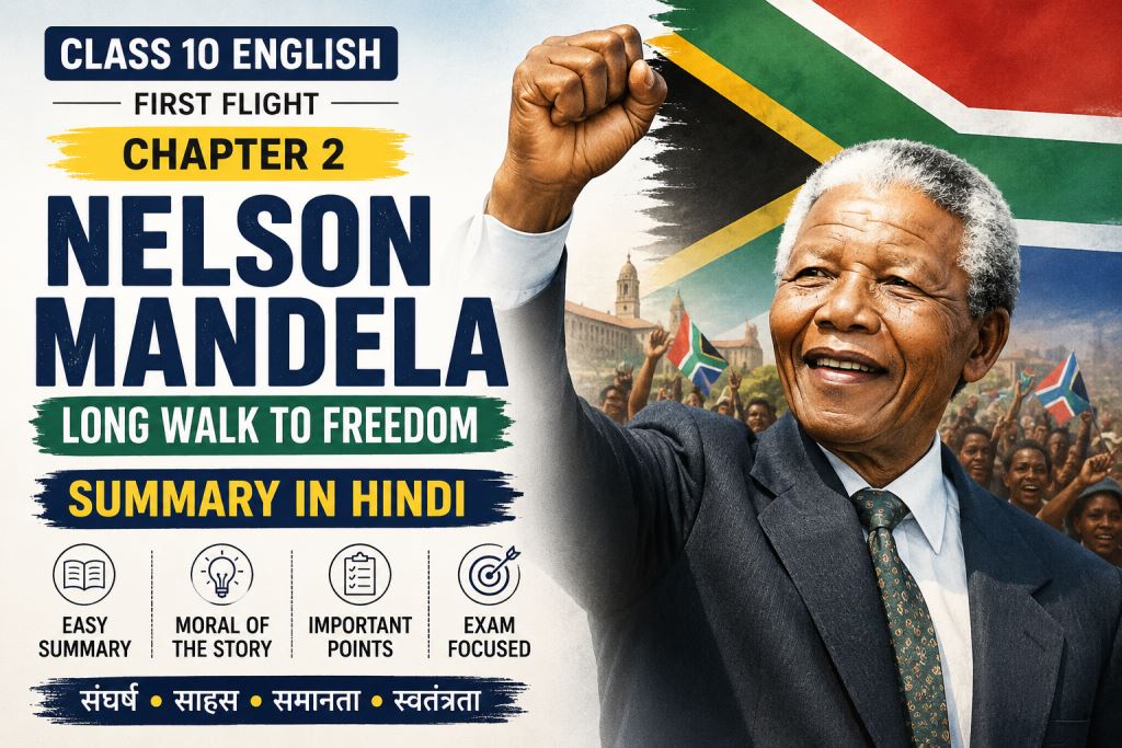 Nelson Mandela Summary in Hindi Class 10 English First Flight Chapter 2