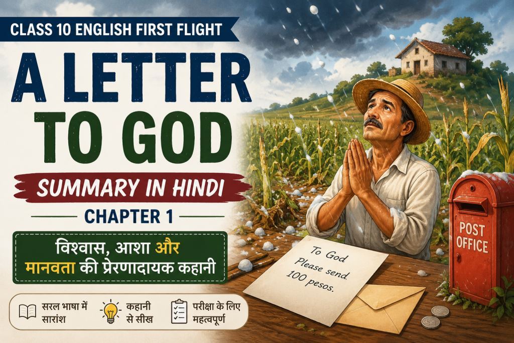 A Letter to God Summary in Hindi Class 10 English Chapter 1
