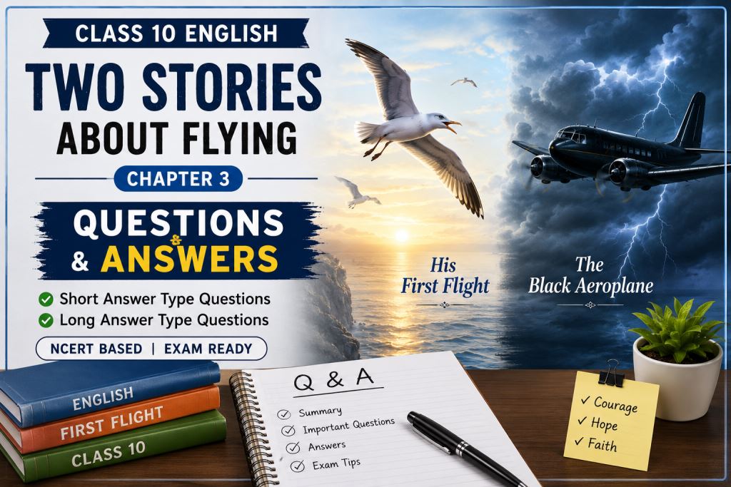 Two Stories About Flying Question Answers Class 10 English Featured Image